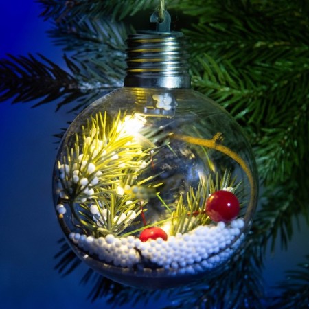 New Year's Christmas ball "warm and cozy evenings", for the New Year, d = 8 cm.-1