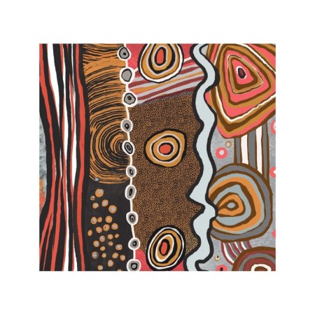 Organizer in a bath on suction cups "African abstraction", for storing toys and trifles, size 33x39 cm-1