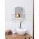 Bathroom cabinet with a mirror "Orion", color white marble
