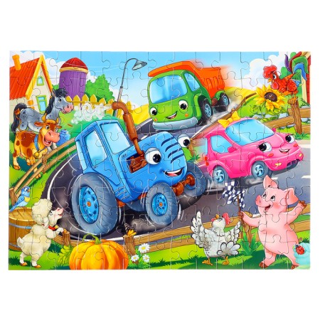 Puzzles "Funny Tractor No. 8", 104 elements-1
