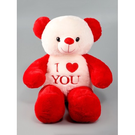 Soft toy "Bear. I love you ", 75 cm, red color