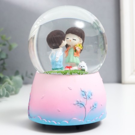 Souvenir Polystone Water Ballion Music, "kids with a kitten" MIX 10x10x15 cm spins-2