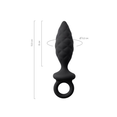 Anal plug Erotist Strob M - Size, silicone, black, 13.5 cm-11