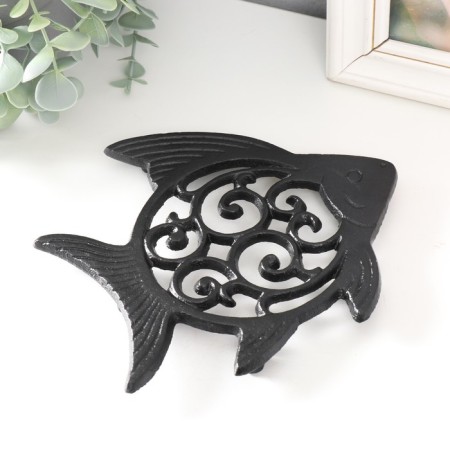 Souvenir of cast iron stand "Fish in patterns" 19x16.5 cm