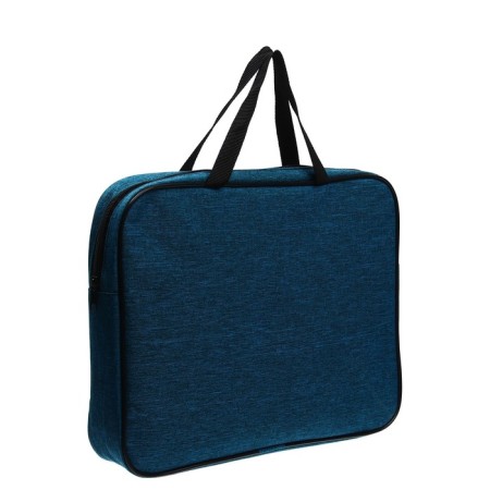 Folder with A4 handles, 350 x 270 x 60 mm, textile, premium office PDM-111 "Aquamarin"-1