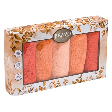 Set of towels "season", size 30x30 cm, 5 pcs, color orange-5