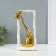 Souvenir ceramics "Elephant with an elephant - support. Rectangle" White with gold 5.5x13.5x26 cm 1032365