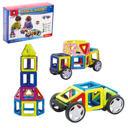 Magnetic designer "Magic Magnet", 40 parts