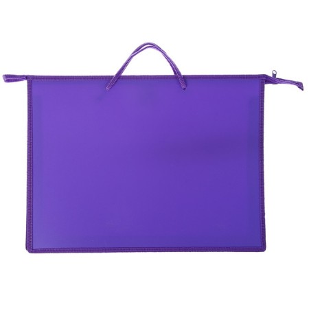 Folder for drawings and drawings A3, 420 x 343 x 50 mm, 0.9 mm, with handles, plastic, lightning from above, "standard" pr 3, lilac