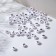 Acrylic bead "Letters" mix, 6 × 3 mm, (set 10 g), black and white color