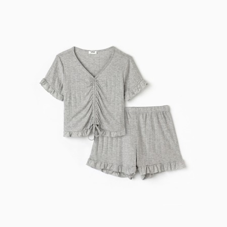 Female pajamas (T -shirt and shorts) Kaftan Gray p. 48-50-1