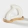 Ceramic napkin on the bamboo stand Bellatenero, 14 × 7 × 10 cm, white color
