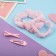 Hair Set "Militsa" 4 pcs (invisible 2 pcs - 5 cm, elastic band 2 pcs) classic, pink