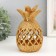 Polystone souvenir "Knitted pineapple" gold 10.5x10.5x18 cm