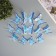 Magnet Plastic shines in the dark "Blue butterflies" double wings set 12 pcs