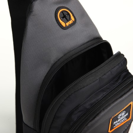 Lightning bag, external pocket, gray/black color-4