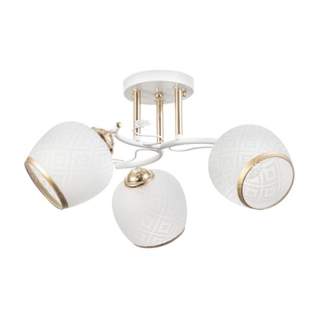 Frida chandelier 3he27 40W white-gold 48x48x26 cm Bayerlux