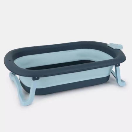 Bath Baby Rant Marlin, with a drain, folding, 85x47 cm, blue color-1