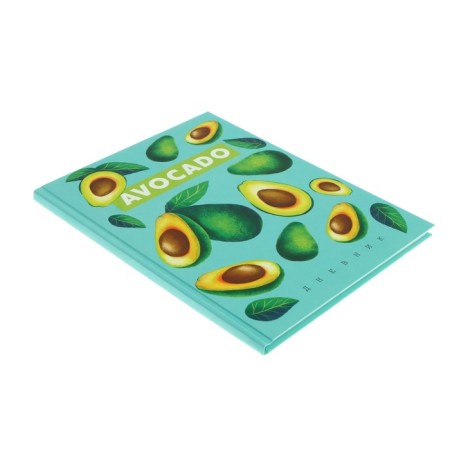 Diary for grades 5-11, "Avocado with a bone of pattern", a solid cover 7BC, glossy lamination, 48 sheets-2