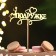 Topper wooden "girlfriend" Golden give beautifully 14.3x6.4 cm