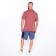 T -shirt male print, brick color, size 46