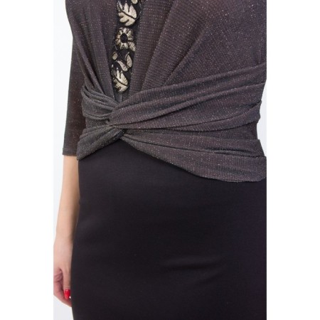 Women's dress, size 48, beige color-5