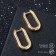Earrings Metal "Geometry" volumetric oval, color gold