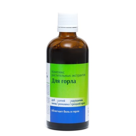 A complex of plant extracts for the throat, 100 ml glass-1