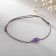 Amethyst wishes on the brown thread, the length is regulated