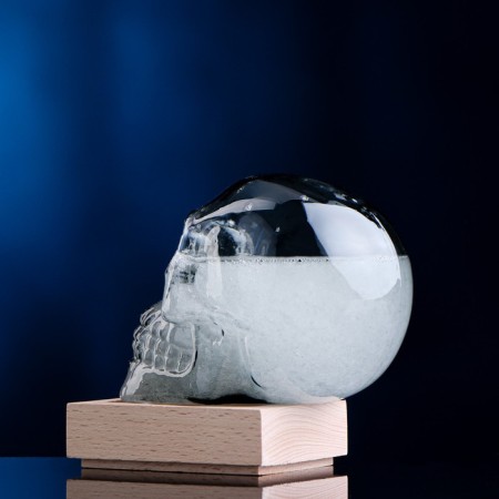 Barometer - Stormglass "Skull" 10x9cm-2
