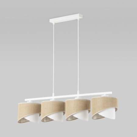 Suspended lamp TK Lighting Marlon 4828, E27, 4x40W, 940x200 mm, white color