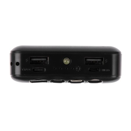 External battery 484, 10000 mAh, Type-C/Lightning/MicroUSB cables, lantern, black-5