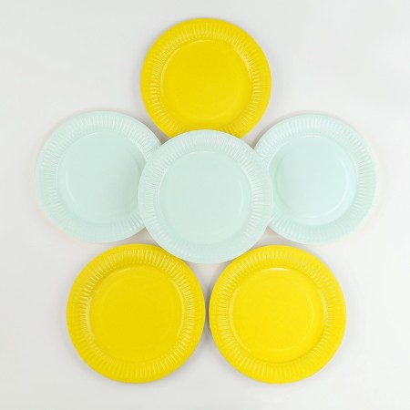 A set of paper utensils “Happy Birthday”: 6 glasses, 6 plates, tubes-7