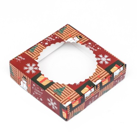 Gift box team with the window "New Year's atmosphere", 11.5 x 11.5 x 3 cm-6