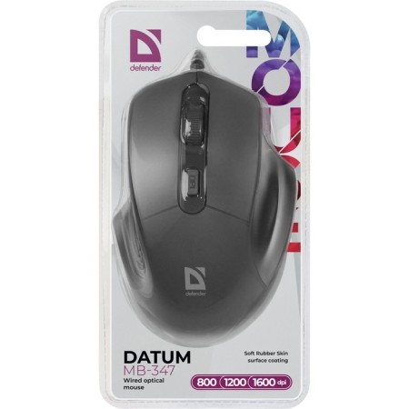 Mouse Defender Datum MB-347, wired, optical, 1600DPI, black-4