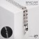 Bracelet with rhinestones "shine" thread by interweaving, white color in silver, 18 cm