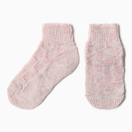 Woolen carrion socks, light pink color, size 16