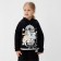Sweatshirt (hoody) Children's minku: crush, black color, height 134 cm