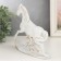 Souvenir ceramics "Arabic horse" White with gold 17.5x6x20.5 cm