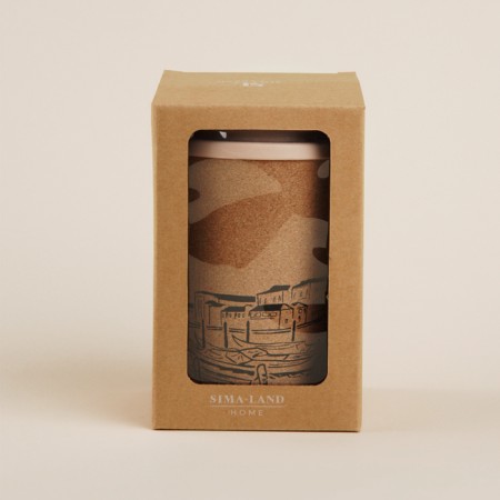 A glass with a cork SL Home Venice, 350 ml, 9.5 × 9.5 × 14.5 cm, beige color-4
