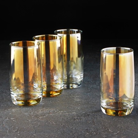A set of high glass glasses "Golden Chameleon", 330 ml, 4 pcs-1