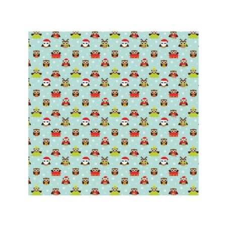 Organizer in a bath on suction cups "New Year's owls", for storing toys and trifles, size 33x39 cm-1
