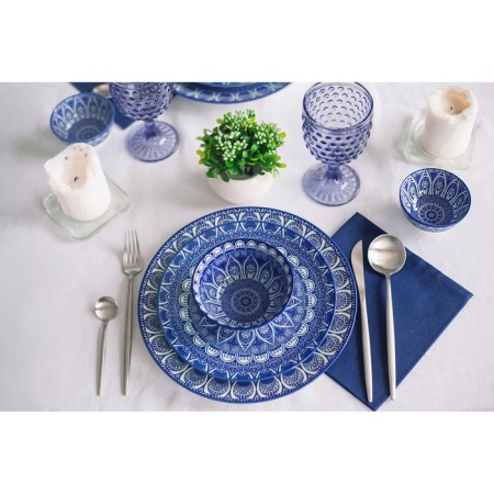 Boronnik ceramic shade "Mavlon", 350 ml, d = 12.5 cm, blue color-7