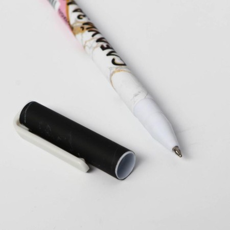 Ballpack blue paste 0.7 mm with cap “Follow the dream” Plastic software, price for 1pc-3