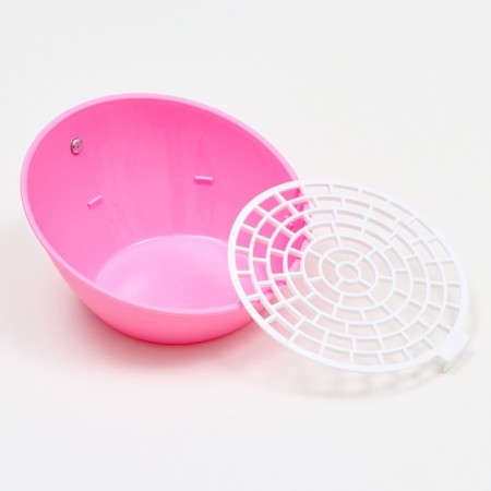 Round toilet for rodents "Piggon", 25 x 23.5 x 12 cm, pink-4