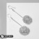 Earrings hanging "ball" interweaving, color light silver, 6.5 cm