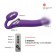 Vibrostron Strap-on-me with 3 engines, purple, XL, 18 cm