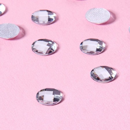 Rhinestones “circle”, d = 10 mm, 50 pcs, white color-2