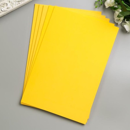 Foamiran "mustard" 2 mm (set of 5 sheets) A4 format format-4