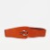 Women's belt, width 6-10 cm, elastic band, metal buckle, redhead red
